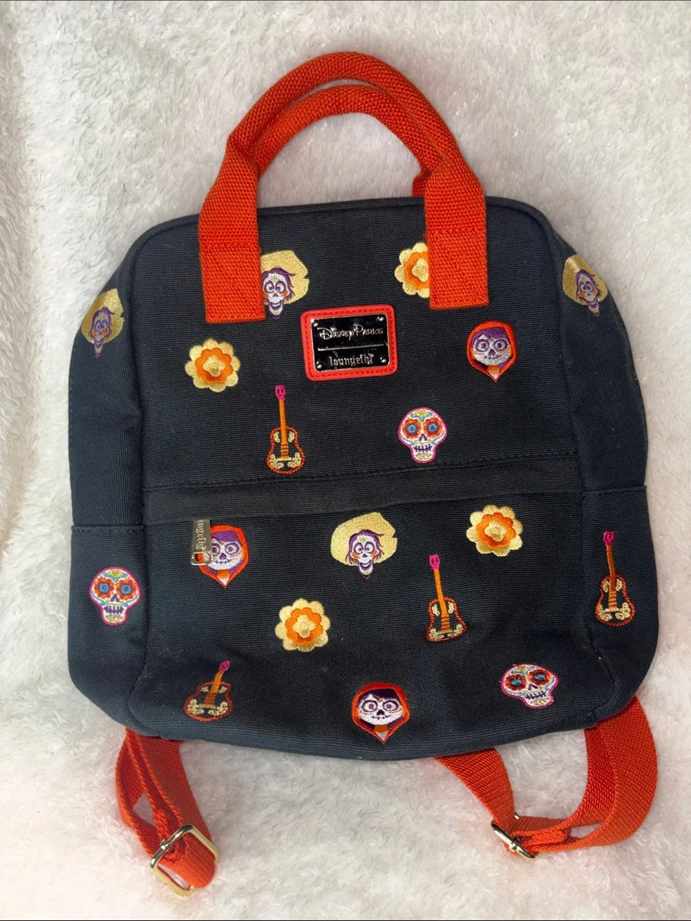 Disney Parks x Loungefly Pixar 2021 “Coco”Embroidered Canvas Mini Backpack -NWOT